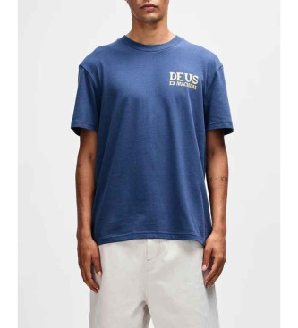 Deus Ex Machina para hombre. D261MTS324 Camiseta Chinook azul (S), Casual, Algodón, Manga corta