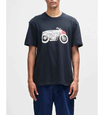 Deus Ex Machina para hombre. D261MTS148 Camiseta Drovers Dog negro (L), Casual, Algodón, Manga corta