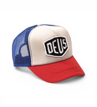 Deus Ex Machina para hombre. D261MHA190 Gorra Baylands Trucker azul, rojo (OSFA), Casual, Algodón