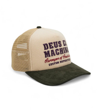 Deus Ex Machina para hombre. DMF257302 Gorra Gumshoe Cord Trucker beige (OSFA), Casual, Algodón