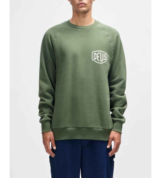 Deus Ex Machina para hombre. D261MSW118 Sudadera Venice Address verde (S), Casual, Algodón