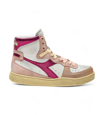 Diadora para mujer. 201178889 Zapatillas de Piel Mi Basket Metal Pigskin Used rosa (41), Plano, Cordones, Casual, Diadora outlet 2024.