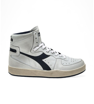 Diadora unisex. 201158569 Zapatillas de Piel Mi Basket Used blanco (45), Plano, Cordones, Casual, Diadora outlet 2024.
