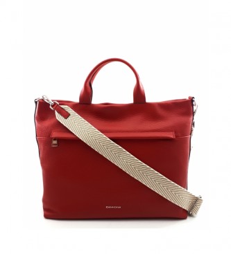 Dimoni para mujer. Bolso de piel cereza -36 x 29 x 15 cm- Dimoni