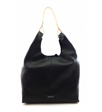 Dimoni para mujer. Bolso de piel negro -34 x 31 x 12 cm- Dimoni