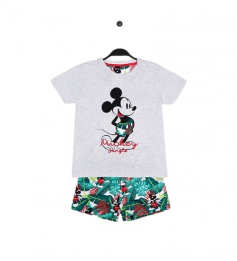 Disney para niños. Pijama Mickey Jungle gris Disney