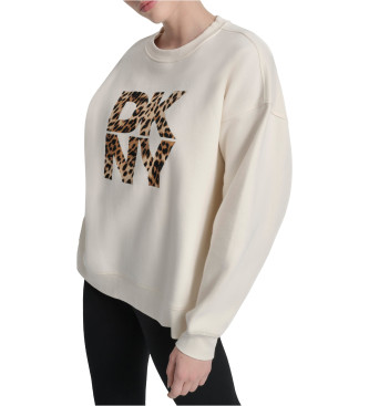 DKNY para mujer. DP5T1433 Sudadera Animal Print beige (XS), Casual, Algodón
