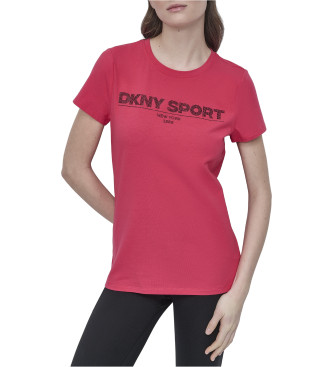 DKNY para mujer. DP5T1376 Camiseta con Logo rosa (M), Casual, Algodón, Manga corta