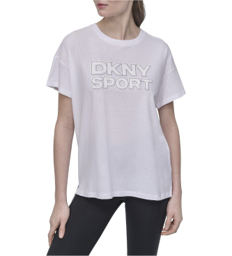 DKNY para mujer. DP5T1346 Camiseta Oversize blanco (XS), Casual, Algodón, Manga corta