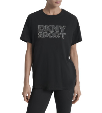 Dkny Para Mujer. DP5T1346 Camiseta Oversize Negro (Xs), Casual, AlgodóN, Manga Corta-image