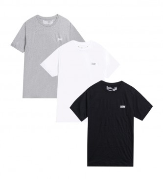 DKNY para hombre. Pack 3 camisetas Giants negro, gris y blanco