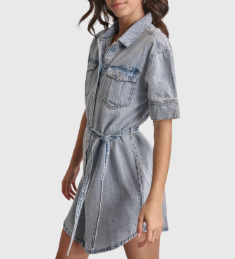 Dkny Para Mujer. DJ4D9023 Vestido Camisero Denim Azul (M), Casual, AlgodóN-image