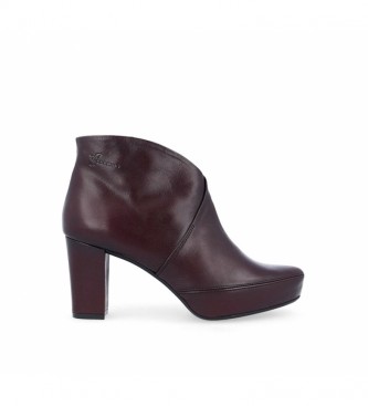Dorking by Fluchos para mulher. Botas de couro Bliss D7979-Su Borgonha