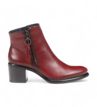 Dorking by Fluchos para mujer. D8606-SU Botines de Piel Lexi D8606 burdeos (35), 3 a 5cm, Cremallera, Casual, Dorking by Fluchos outlet 2024