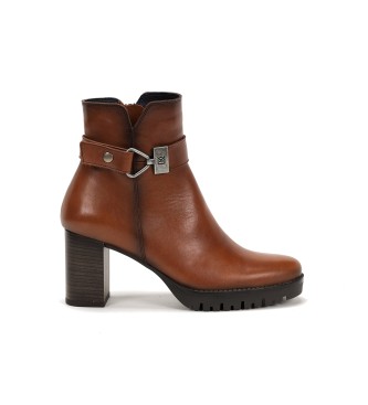 Dorking by Fluchos para mulher. Evie Botas de couro castanho para torn