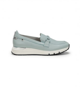 Dorking by Fluchos para mulher. Mocassins de Couro Serena Azul
