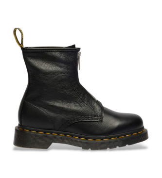Dr Martens para mujer. 42352001 Botas de Piel 1460 con cremallera negro (39), Plano, Casual