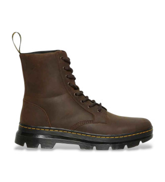 Dr Martens para hombre. 26006207 Botas de piel Crazy Horse marrón (43), Plano, Cordones, Casual