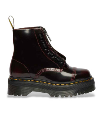 Dr Martens para mujer. 25233600 Botas de piel Sinclair Arcadia rojo cereza (37), Plano, Cordones, Casual, Granate