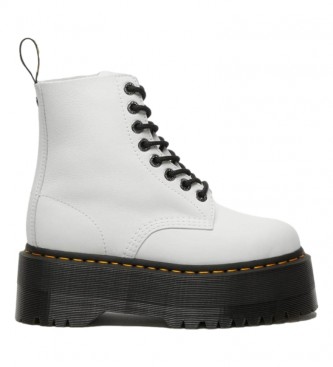 Para mujer. 26925113 Botas1460 Pascal Max Optical Pisa (38), Piel, Blanco, 5 a 8cm, Cordones, Casual
