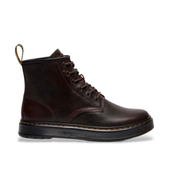 Dr Martens para hombre. 41681200 Botines de Piel Brookline Chukka marrón oscuro (43), Plano, Cordones, Casual