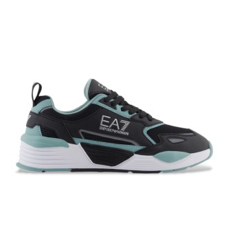 EA7 unisex. 7X000308_AF18447 Zapatillas Ace Runner New negro (39 1/3), Plano, Cordones, Casual