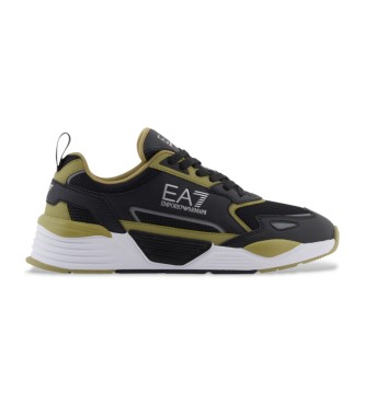EA7 unisex. 7X000308_AF18447 Zapatillas Ace Runner New negro (42 2/3), Plano, Cordones, Casual