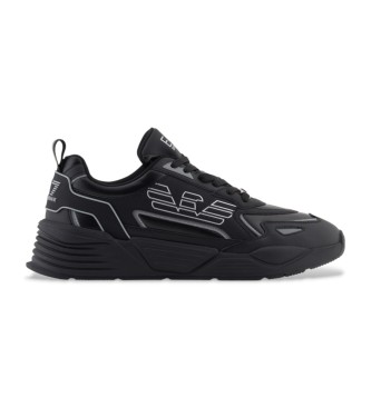EA7 unisex. 7X000306_AF18446 Zapatillas Ace Runner Special negro (40 2/3), Plano, Cordones, Casual