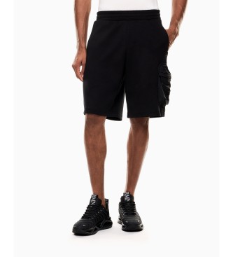 EA7 para hombre. 7M001588_AF12660 Pantalón Athletic Mix negro (XXL), Casual, Deportivo, Algodón