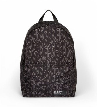 EA7 unisex. 7X000001_AF10465 Mochila de tejido reciclado con estampado Graphic Series ASV negro (OSFA), Casual, Poliéster