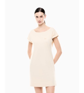 EA7 para mujer. 7W001478_AF10373 Vestido Stretch beige (XL), Casual, Algodón, Manga corta