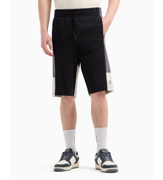 EA7voor mannen. 7M000280_AF12660 Summer Block Bermuda in zwarte katoenmix (3XL), Casual, Sportief, Meerdere sporten
