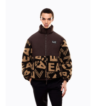 EA7 para hombre. 7M000720_AF16373 Chaqueta Teddy marrón (L), Casual, Poliéster