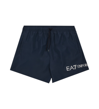 EA7voor mannen. 7M000519_AF13049 Halflang zwempak met marine logo (3XL), Strandkleding, Polyester, Marineblauw