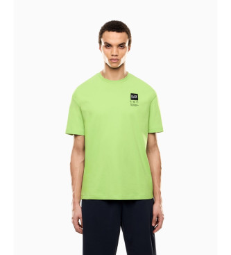 EA7 para hombre. 7M000976_AF17789 Camiseta con estampado Logo Series verde (XXL), Casual, Algodón, Manga corta
