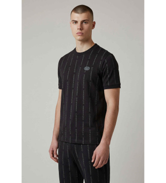 EA7 para hombre. 7M001391_AF12874 Camiseta monograma negro (S), Casual, Algodón, Manga corta
