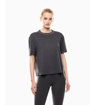 EA7 para mujer. 7W000442_AF13919 Camiseta Precious gris (M), Casual, Poliéster, Manga corta
