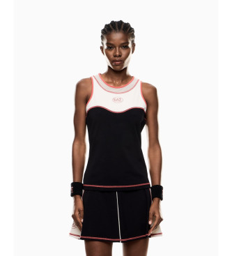 EA7 para mujer. 7W000556_AF19155 Camiseta Tennis Pro Freestyle negro (S), Deportivo, Multideporte, Poliamida, Sin mangas / Tirantes