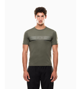 EA7 para hombre. 7M000589_AF17842 Camiseta Vigor7 verde pino (XL), Deportivo, Multideporte, Poliéster, Manga corta