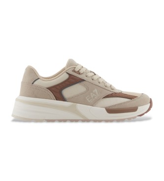 EA7 unisex. 7X000359_AF19081 Zapatillas de Piel Carter beige (48), Plano, Cordones, Casual