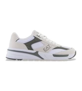 EA7 unisex. 7X000359_AF19081 Zapatillas de Piel Carter blanco (44 2/3), Plano, Cordones, Casual