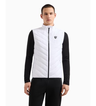 EA7 para hombre. 8NPQ02_PNE1Z Chaleco Plegable Premium Shield blanco (XL), Casual, Poliéster