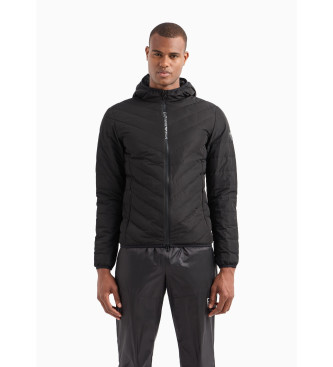 EA7 Für Herren. 8NPB14_PNE1Z Premium Shield Hooded Foldable Down Jacket Schwarz (S), Lässig, Polyester, Langarm