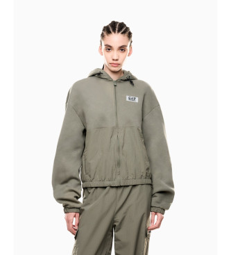 EA7 para mujer. 7W000409_AF13151 Sudadera neopreno Contemporary Sport verde (XL), Casual, Algodón