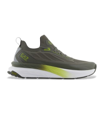 EA7 unisex. 7X000343_AF18639 Zapatillas Crusher Sonic Knit verde (38 2/3), Plano, Cordones, Casual, Deportivo, Multideporte