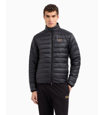 EA7 para hombre. 8NPB23_PNGPZ Chaqueta de plumas Core Identity plegable negro (3XL), Casual, Poliamida