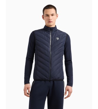 EA7 para hombre. 8NPQ02_PNE1Z Chaleco Plegable Premium Shield marino (XS), Casual, Poliéster