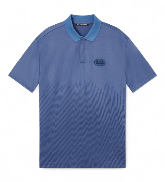 EA7 para hombre. 7M001287_AF22277 Polo Golf Pro azul (XXL), Deportivo, Poliéster, Manga corta