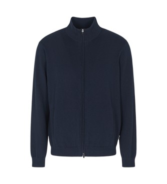 EA7 para hombre. 7M000542_AF19504 Jersey Golf Pro marino (M), Casual, Algodón, Lana