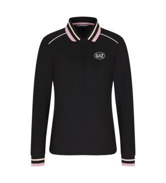 EA7 para mujer. 7W000600_AF16807 Polo Golf Pro negro (XXL), Casual, Poliéster, Manga larga